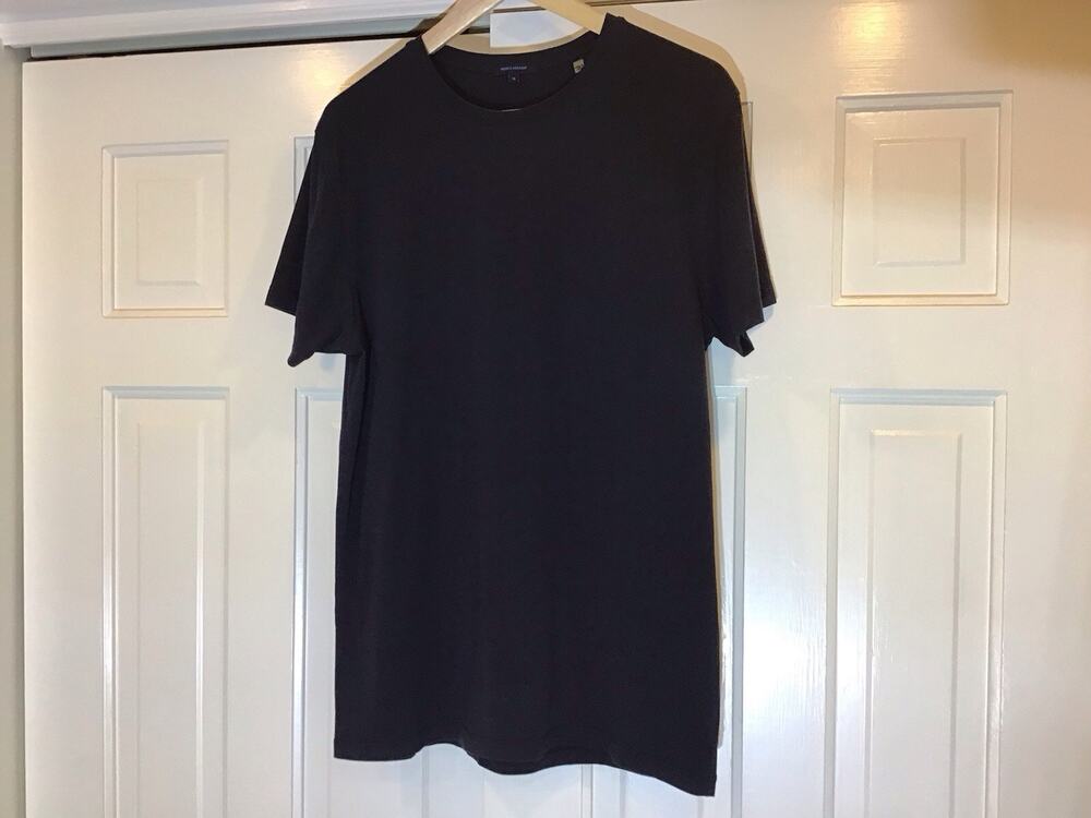 Patrick Assaraf Luxury Men’s M SS Tee Peruvian Iconic Pima Cotton Navy Upscale
